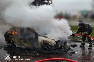 В Херсоне российский дрон попал в АЗС