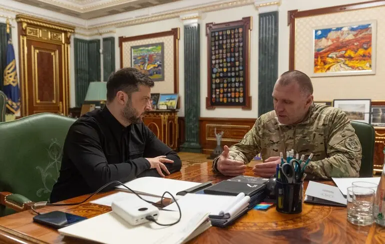 Президент Владимир Зеленский и глава СБУ Василий Малюк на Банковой, Киев / 5 декабря 2025 года