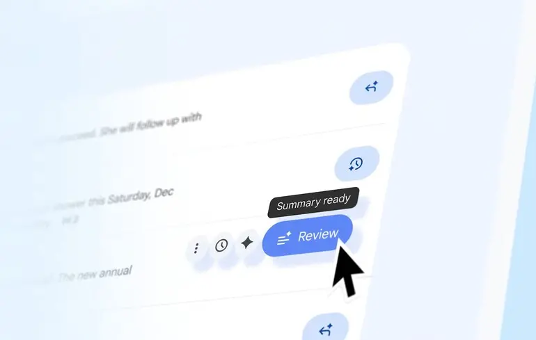 Кадр з презентації нових функцій в Gmail.