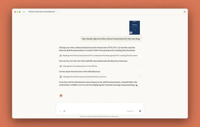 Кадр из презентации нового инструмента Claude for Healthcare компании Anthropic.