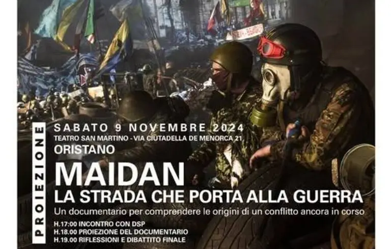 Афіша фільму Maidan, la strada verso la guerra.