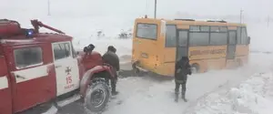 В Киеве из-за метели закрыли въезд для грузовиков 