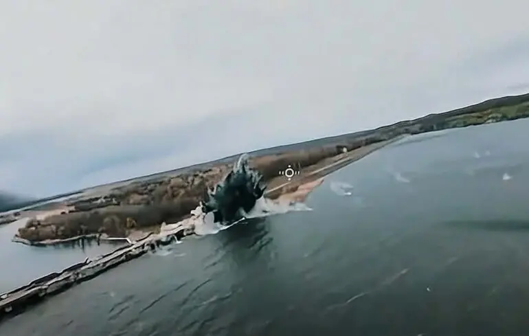 В ВСУ обнародовали момент атаки на дамбу Печенежского водохранилища