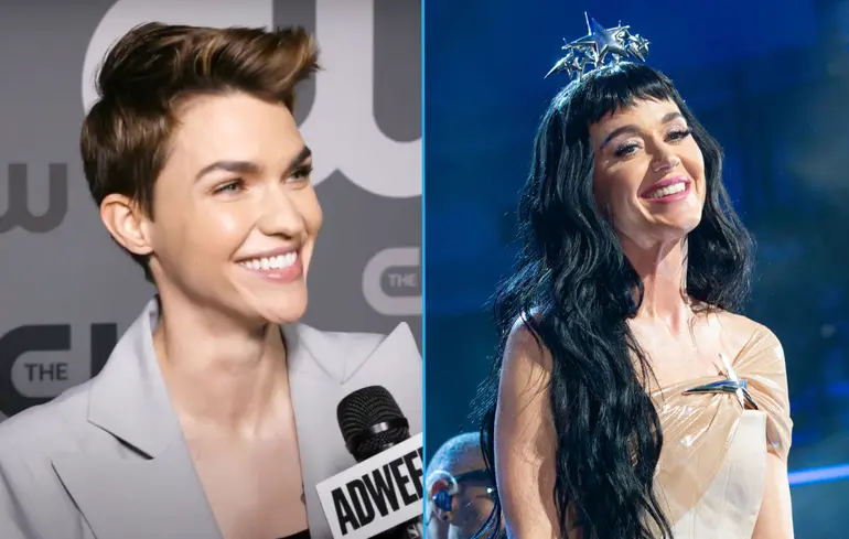 Австралийская актриса Руби Роуз (слева) и американская певица Кэти Перри.