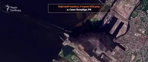 Удар по нафтовому терміналу в Санкт-Петербурзі: з'явився супутниковий знімок з місця прильоту