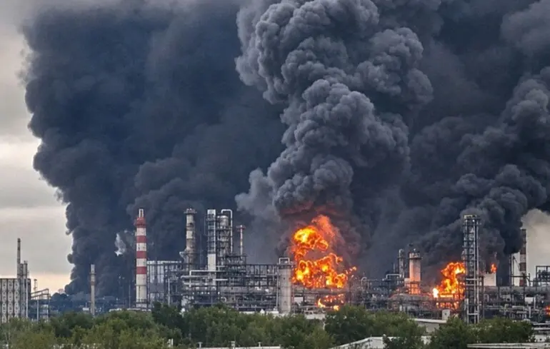 Вибух підняв дах нафтосховища і 