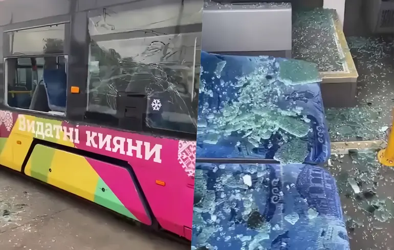 РФ вдарила по трамвайному депо у Києві: пошкоджені 42 сучасні європейські вагони PESA