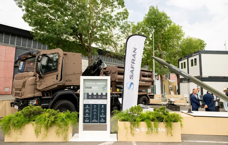 Ракетная система дальнего радиуса действия Thundart на выставке Eurosatory недалеко от Парижа, Франция, 15 июня 2026 года
