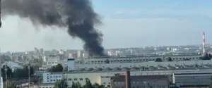 В Кирове горит завод, причастный к оснащению Су-34 и Су-57. Предположительно, туда прилетела ракета