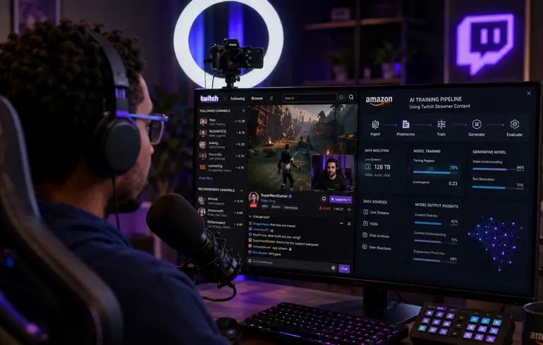 Amazon почне використовувати контент стримерів Twitch для навчання генеративного ШІ