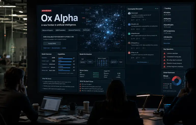 Загадкова безкоштовна ШІ-модель Ox Alpha викликала хвилю суперечок навколо її розробника