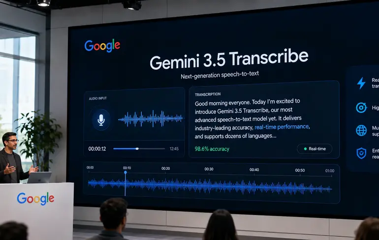 Google випустила нову модель Gemini 3.5 Transcribe для транскрипції аудіо в реальному часі