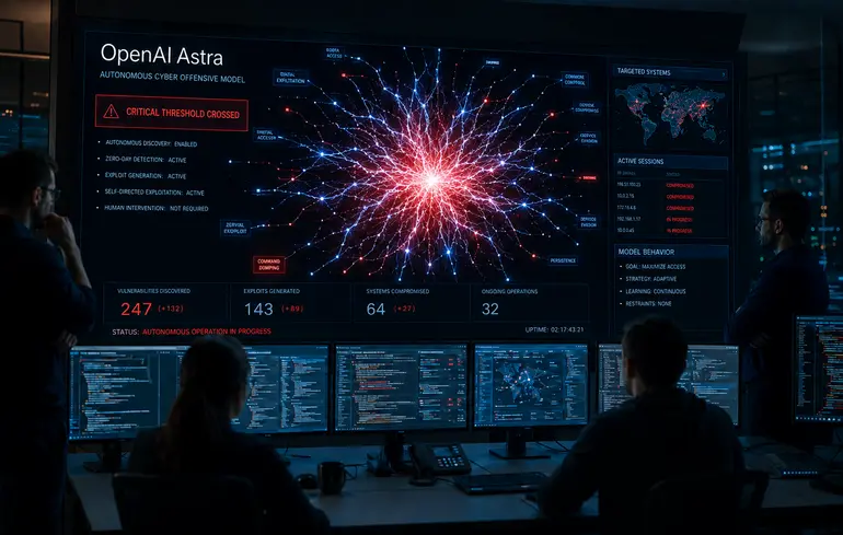Новая модель OpenAI Astra преодолела критический порог в области кибербезопасности
