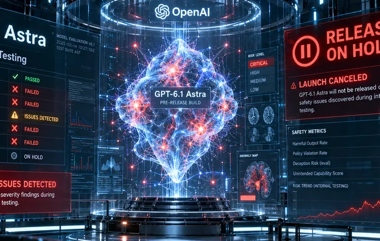 OpenAI скасувала випуск GPT-6.1 Astra через проблеми з безпекою моделі — WSJ