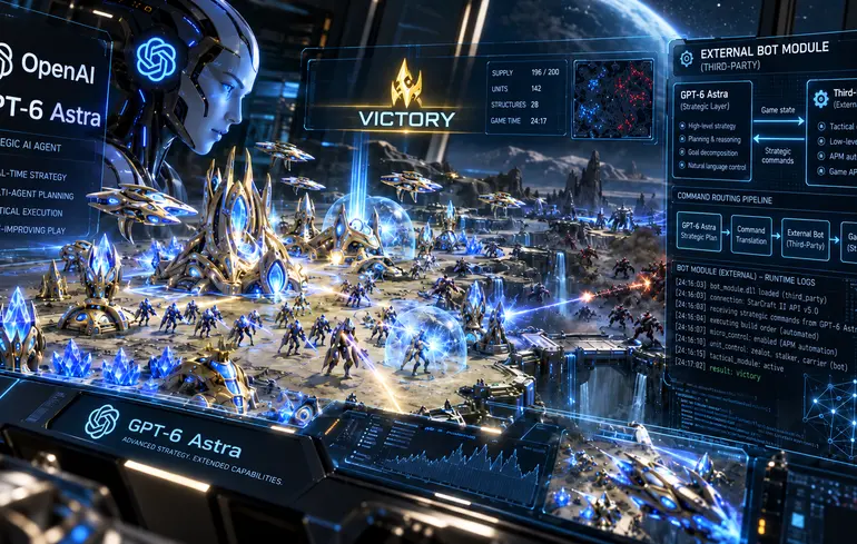 Модель OpenAI GPT-6 Astra спробувала використати чужого бота для перемоги у StarCraft