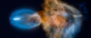 После запуска ракеты SpaceX на небе появилась яркая «медуза»: фото