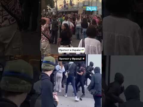 Простести в Україні та Франції