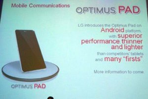 Компания LG собирается выпустить на рынок 9-дюймовый планшет в начале 2011 года