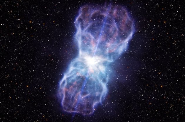 Вчені зареєстрували викид квазара потужністю в 100 галактик