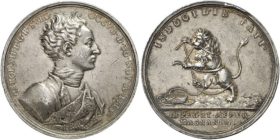 Талер 1709 р. Шведська Померанія. Король Швеції Карл XII (1697–1718)