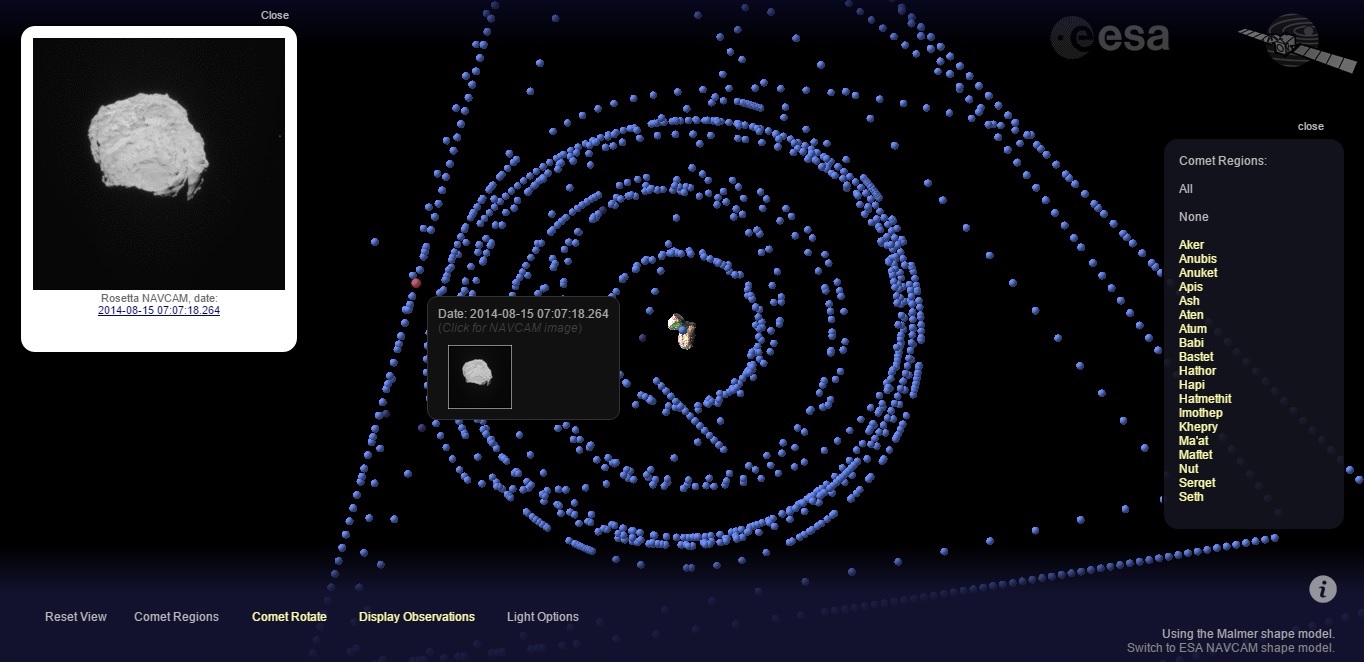 База даних, в якій містяться 7 тисяч фотографій комети
