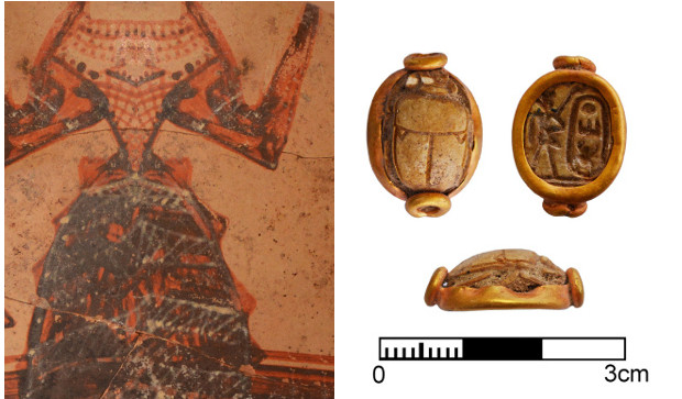 На одному із знайдених скарабеїв було викарбовано ім'я фараона Тутмоса ІІІ