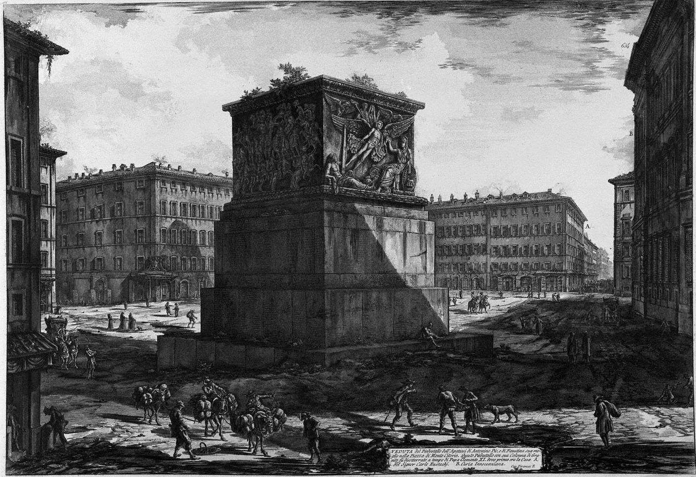 П’єдестал із колони Антоніна Пія. Рим. Гравюра XVIII ст. П’єдестал із колони Антоніна Пія. Рим. Гравюра XVIII ст.