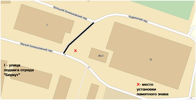 Схема майбутнього розміщення пам'ятного знака Схема майбутнього розміщення пам'ятного знака