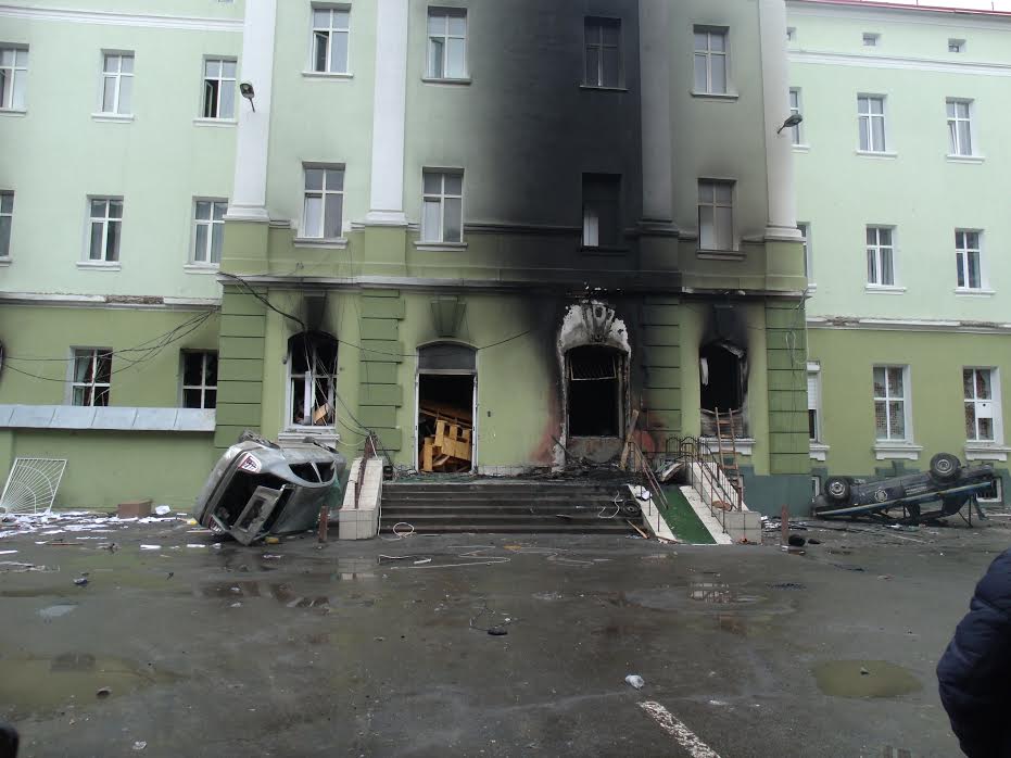 Тернопольский горотдел милиции после штурма Тернопольский горотдел милиции после штурма