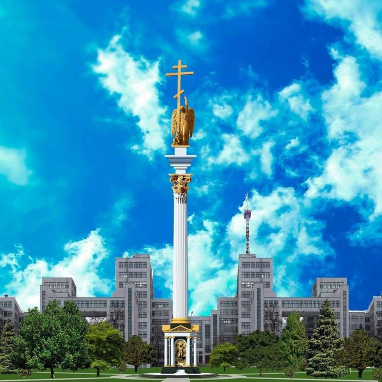 В Харькове проект колонны с ангелом прозвали В Харькове проект колонны с ангелом прозвали