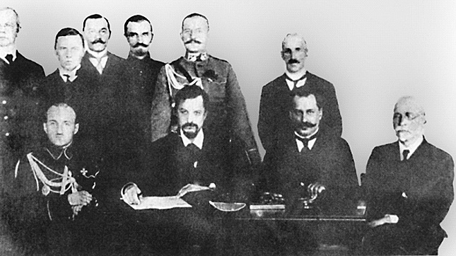 Украинская делегация на мирных переговорах с РСФСР. Украинская делегация на мирных переговорах с РСФСР.