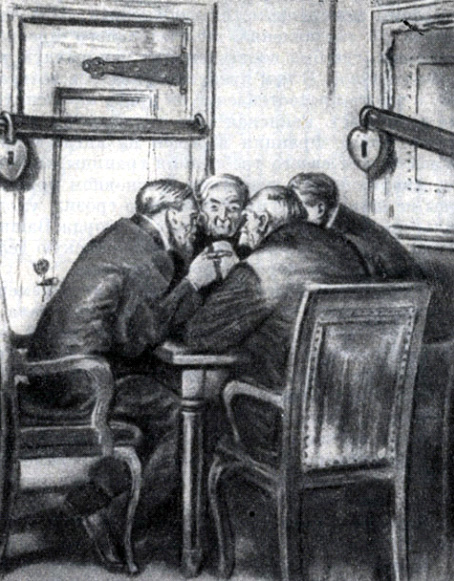 «Публичные переговоры» в Париже. Карикатура из американского журнала «Лайф», 1920 г