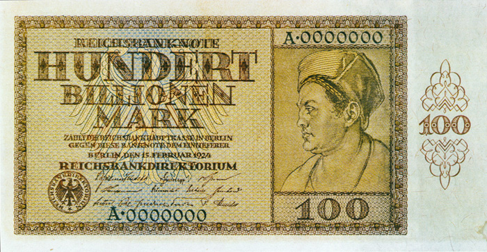 Купюра у 100 більйонів марок 1923 р.