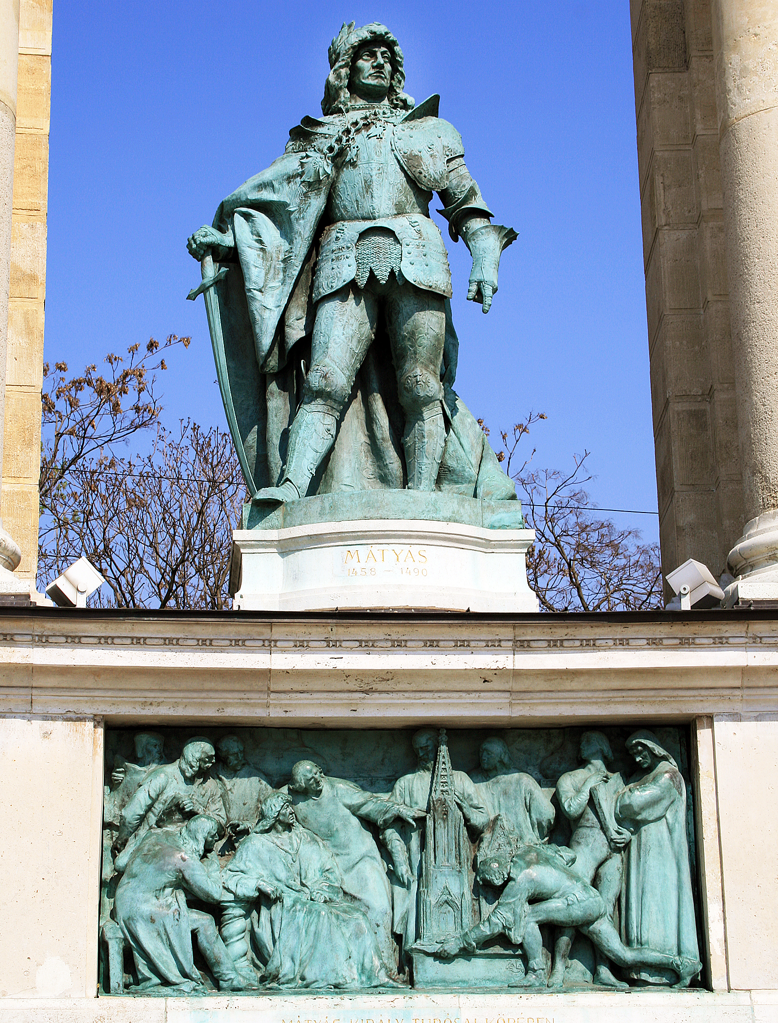 Монумент, присвячений королю Угорщини Матяшу Корвіну у Будапешті. Джерело: Вікіпедія