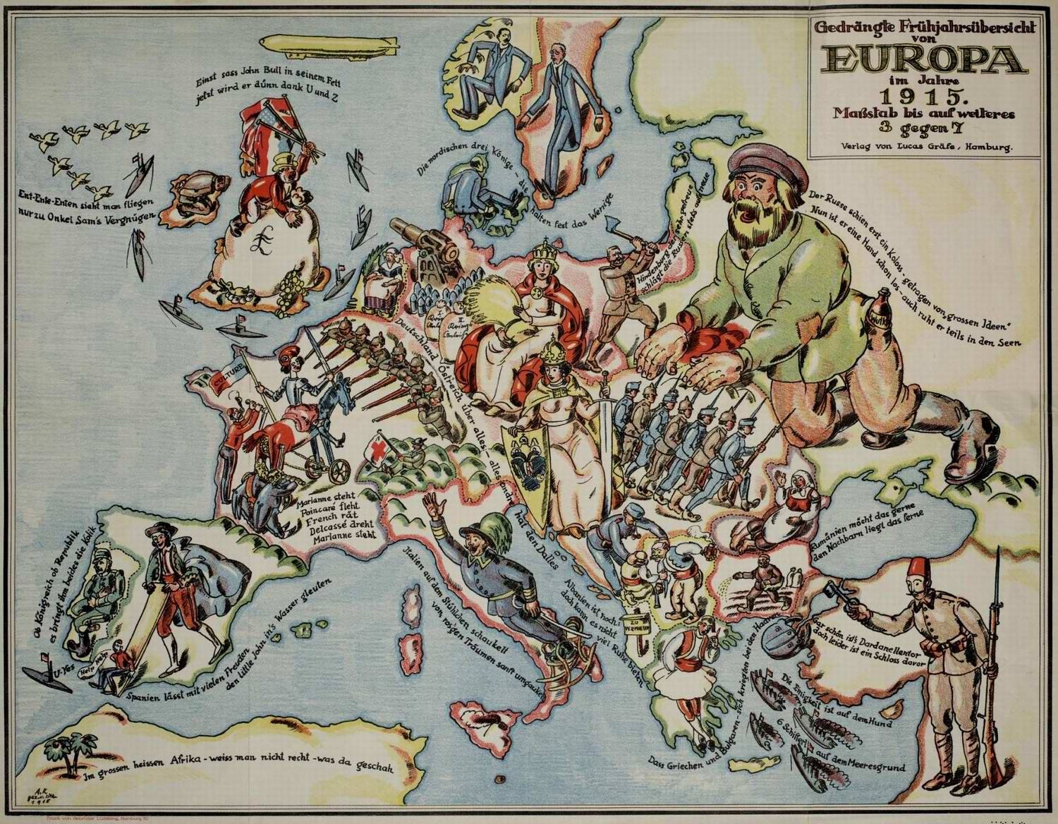 Німецька карикатура, 1915 р. Німецька карикатура, 1915 р.