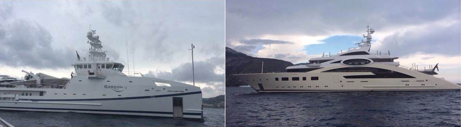 Основна і допоміжна яхти Юрія Косюка