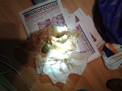 Вилучили друковану продукцію Вилучили друковану продукцію