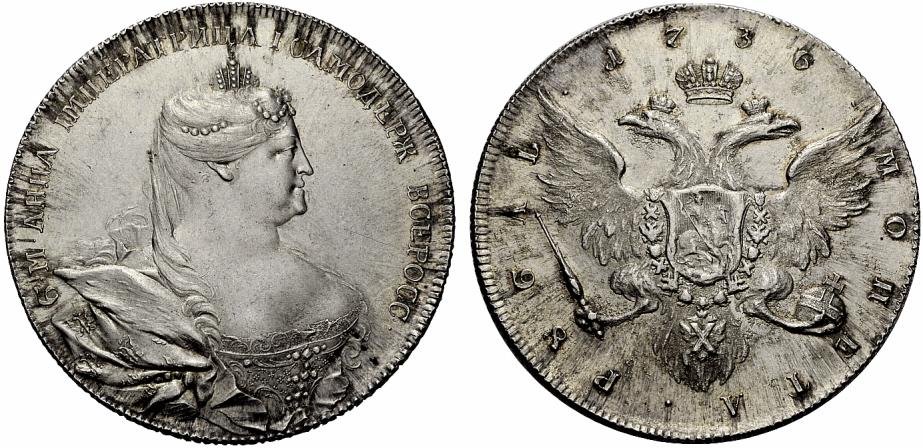 «Рубль Гедлінгера» 1736 р. Раритет