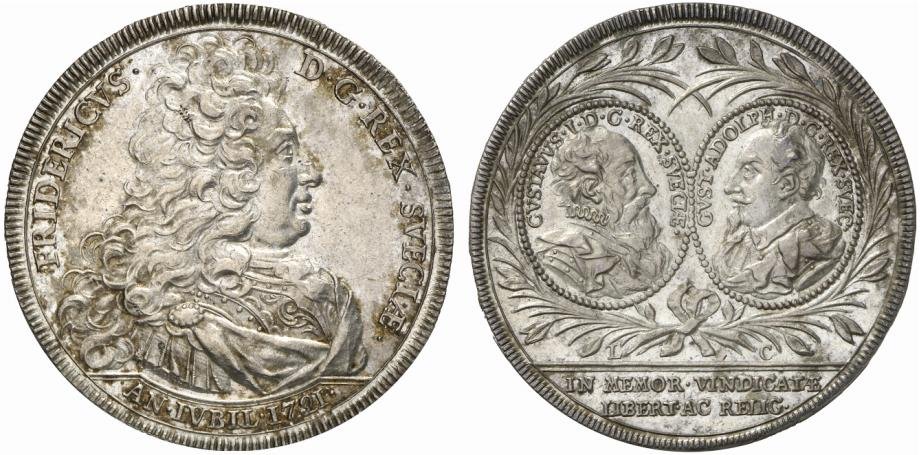 Риксдалер 1721 р., присвячений 200-річчю Реформації та політичної свободи Швеції