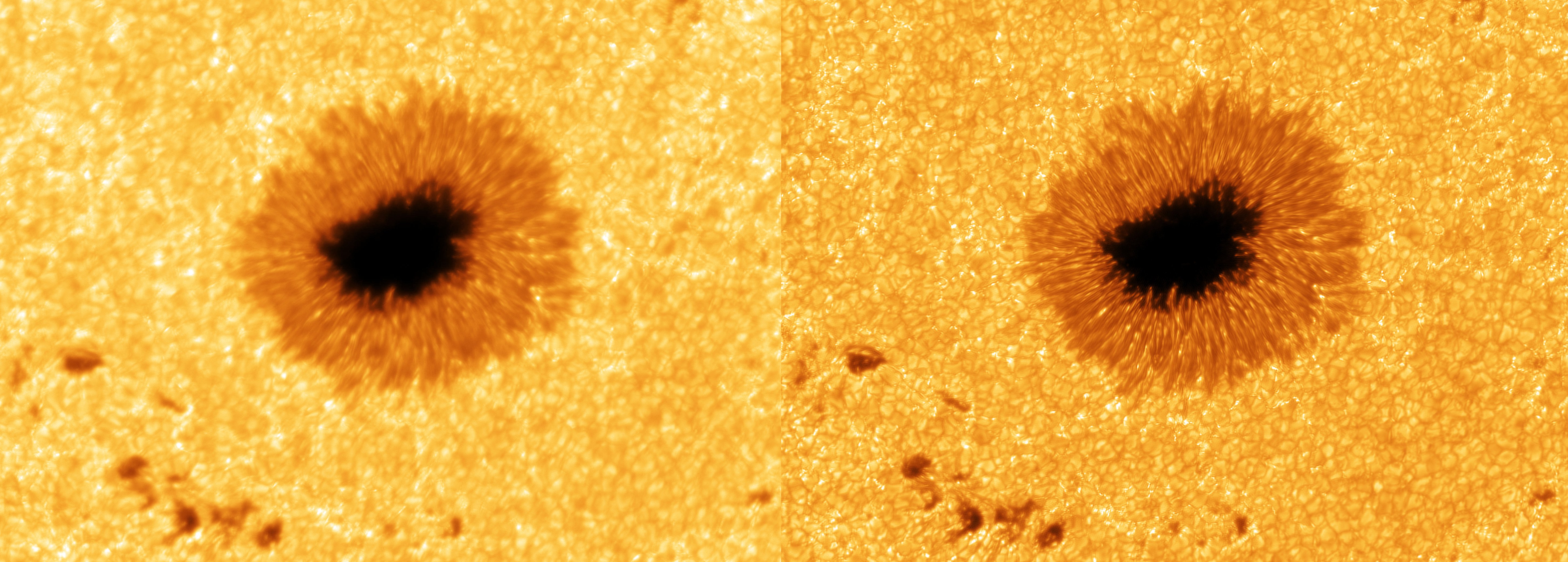 Слева фото, сделанное ранее, справа – новое фото