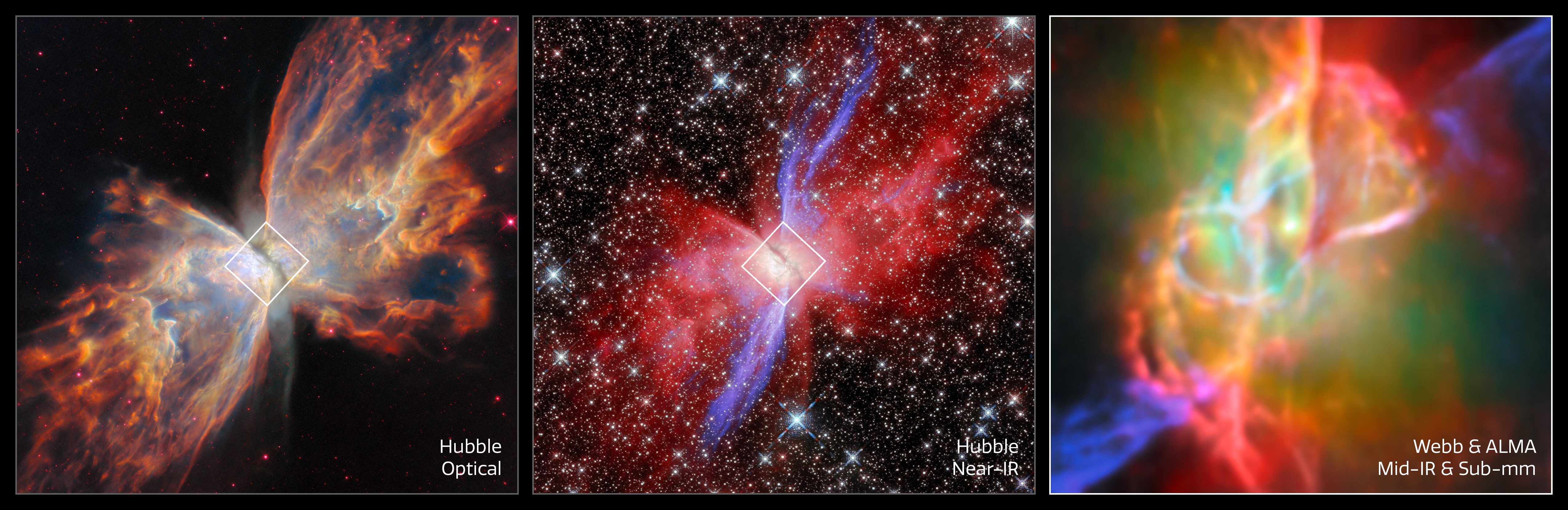 ESA/Webb, NASA & CSA, M. Matsuura, J. Kastner, K. Noll, ALMA (ESO/NAOJ/NRAO), N. Hirano, J. Kastner, M. Zamani (ESA/Webb)