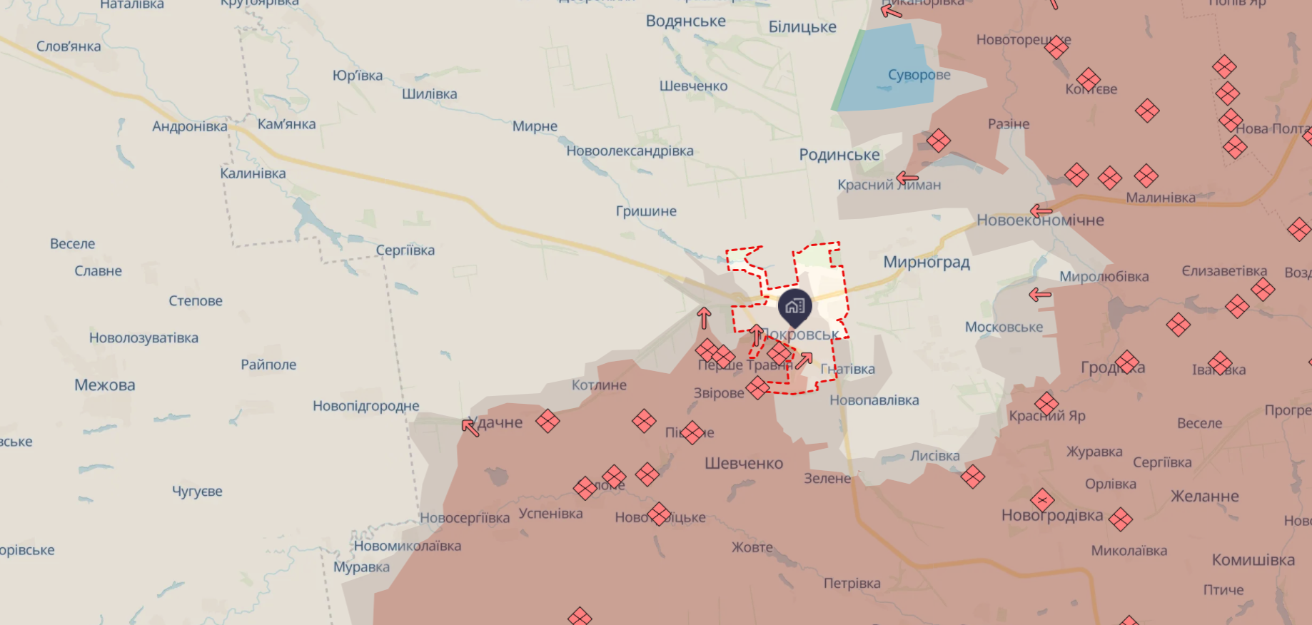 Ориентировочная карта боевых действий, 3 ноября в 23:30 / DeepStateMap