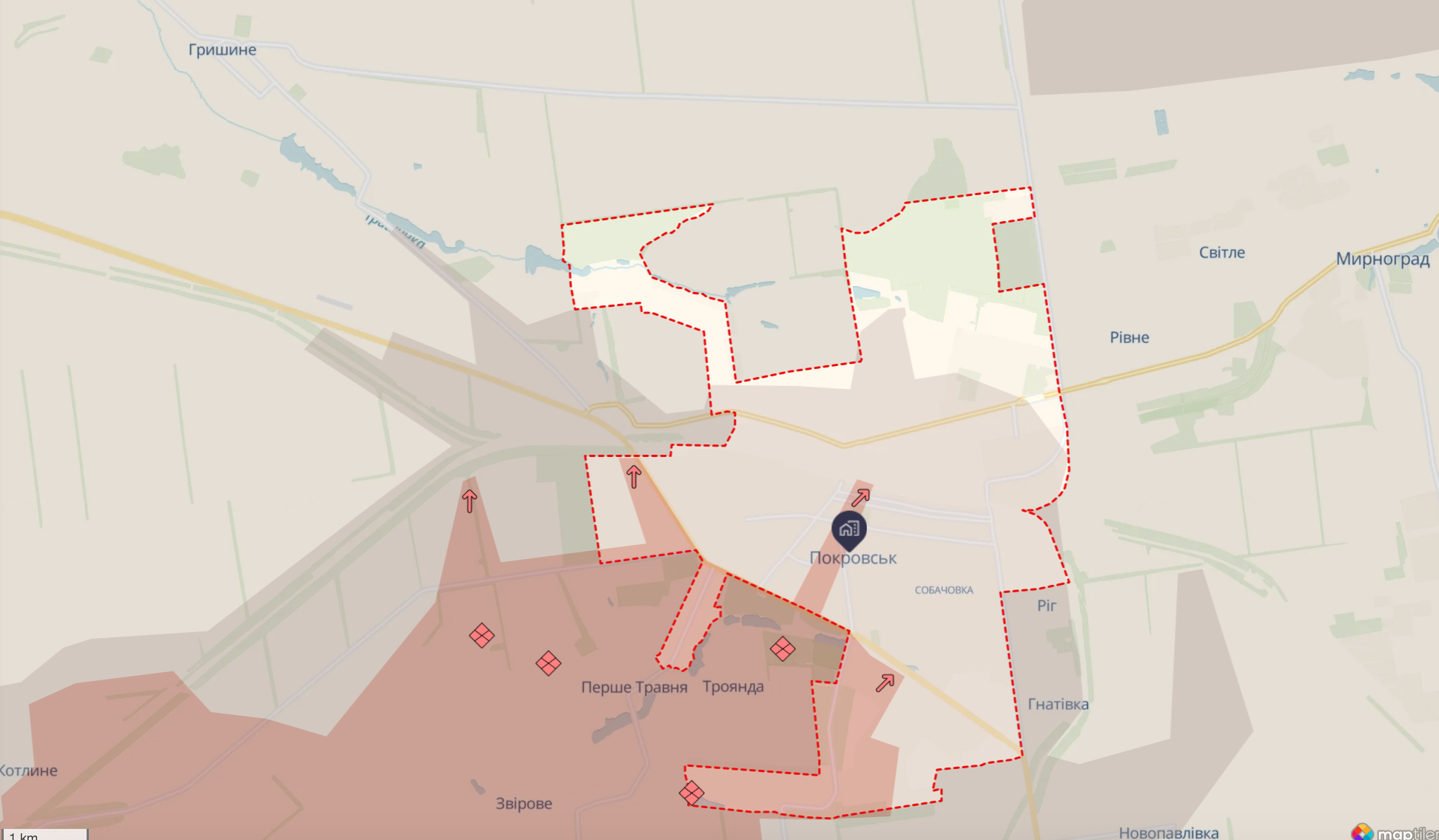 Ориентировочная карта боевых действий по состоянию на 3 ноября в 23:38 / DeepStateMap