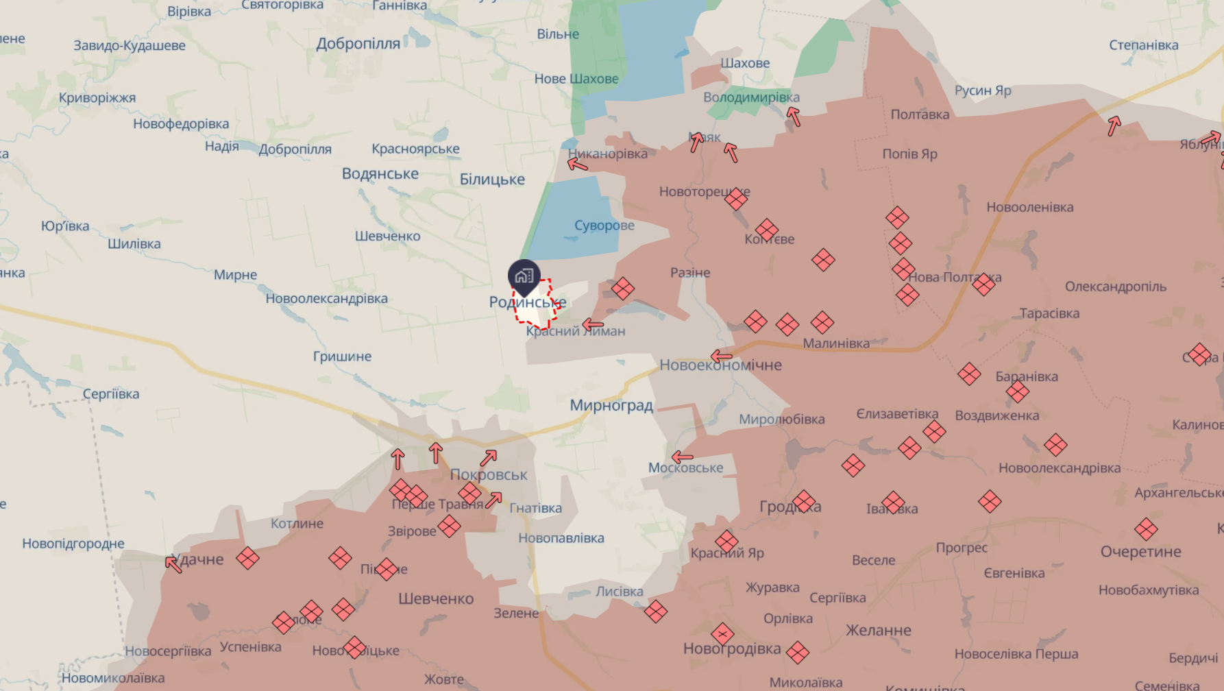 Орієнтовна карта бойових дій від DeepState станом 23:41 5 листопада