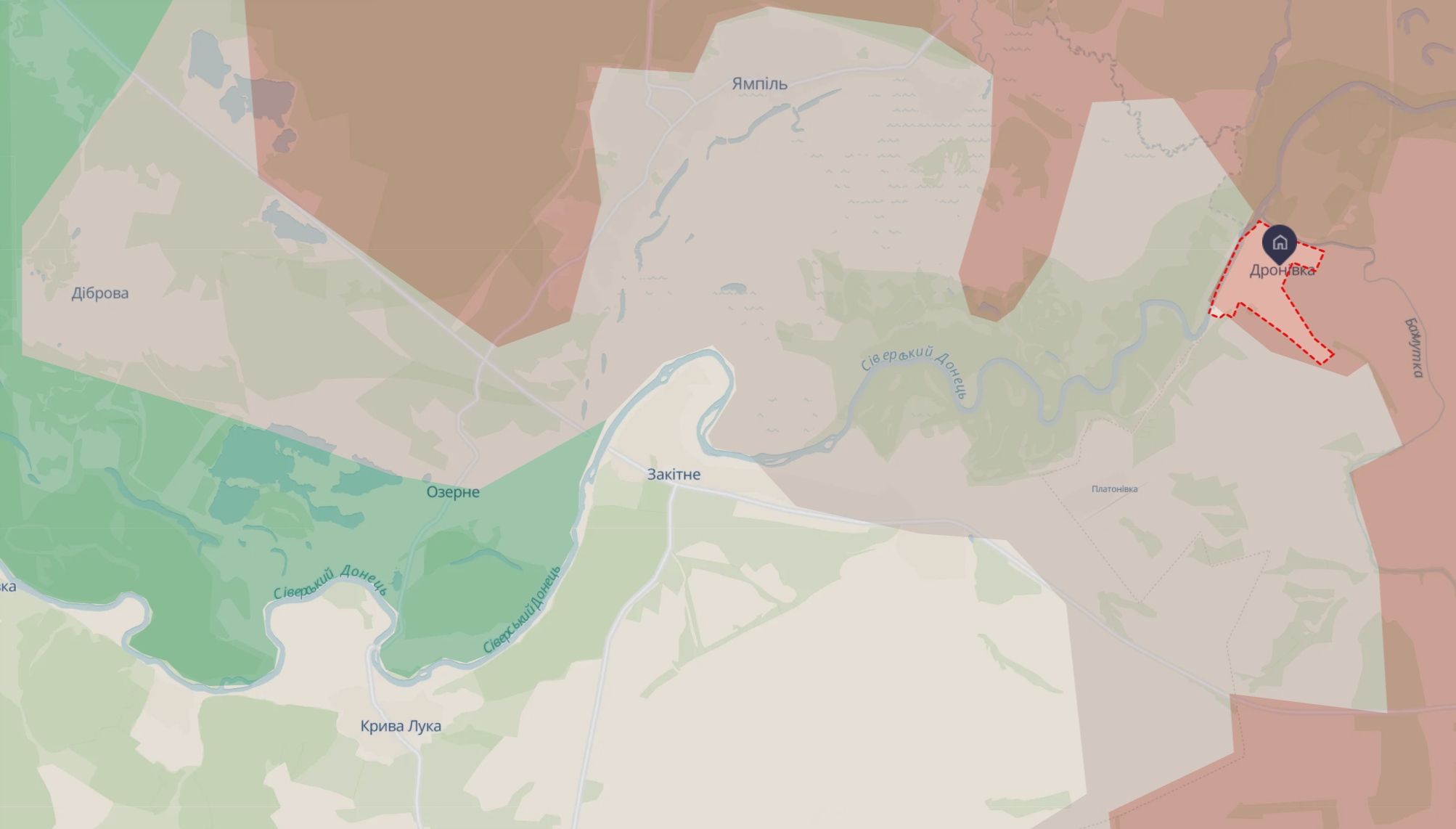Орієнтовна карта бойових дій від DeepState станом 23:47 26 січня