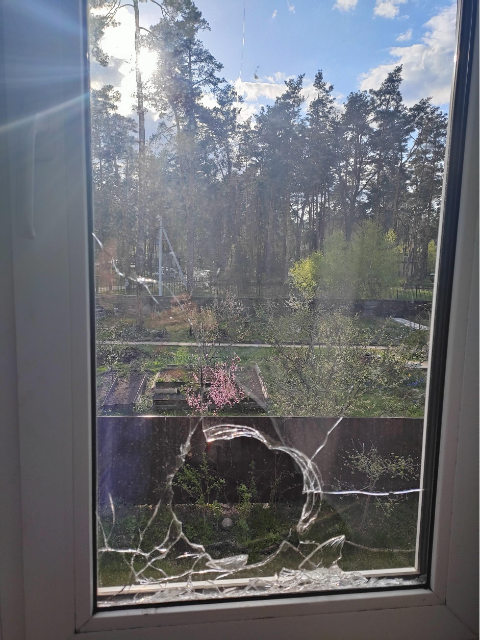 Вид з вікна розстріляного будинку Наталії в Лісовій Бучі. Фото Наталії Гур’янової