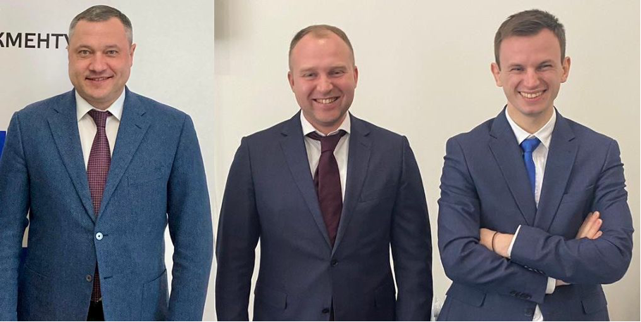 (зліва направо Жоравович, Пронін, Бочорішвілі)