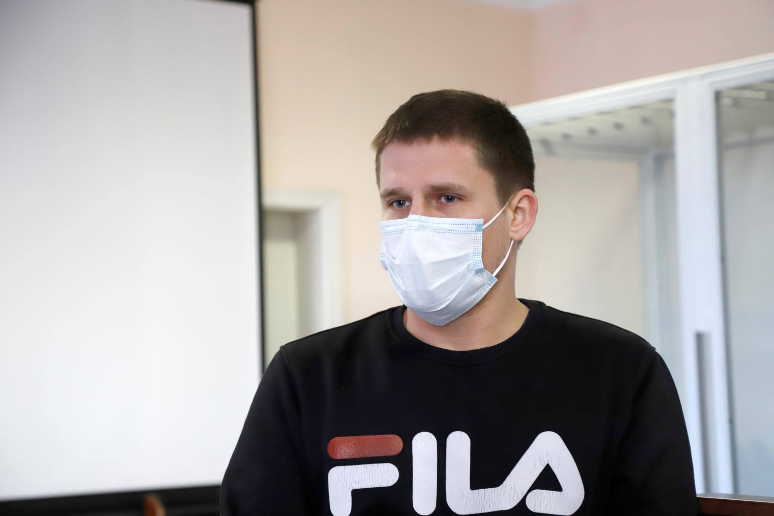 На фото потерпілий Михайло Малець у суді 10 березня 2021 року. Фото Олександра Тимошенка