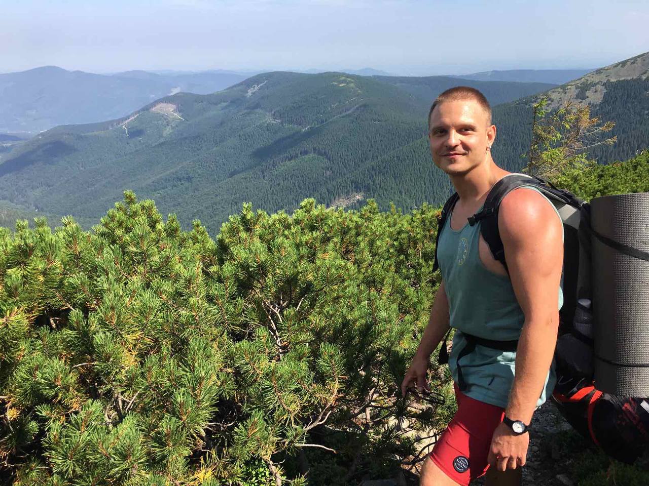 Ярослав Ященко в горах. Личный архив отца