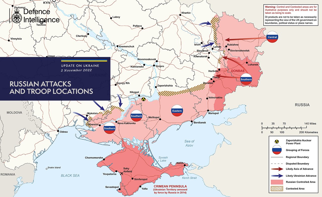 Украинская карта боевых действий